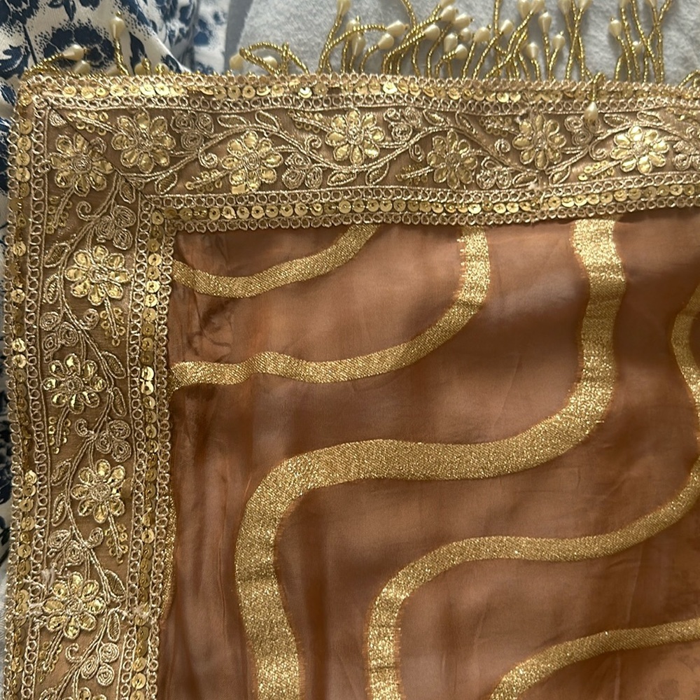 Gold saree